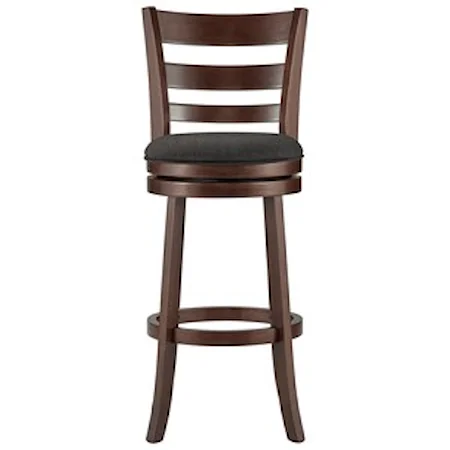 Swivel Bar Stool with Upholstered Seat